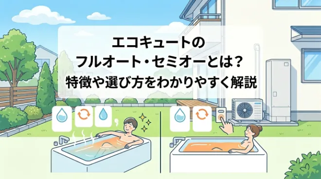 エコキュートのフルオート・セミオートの違いとは？特徴や選び方をわかりやすく解説