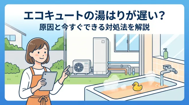 エコキュートの湯はりが遅いのはなぜ？原因と今すぐできる対処法を解説