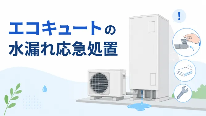 エコキュートが水漏れしたときの応急処置は？原因や修理・交換費用も解説