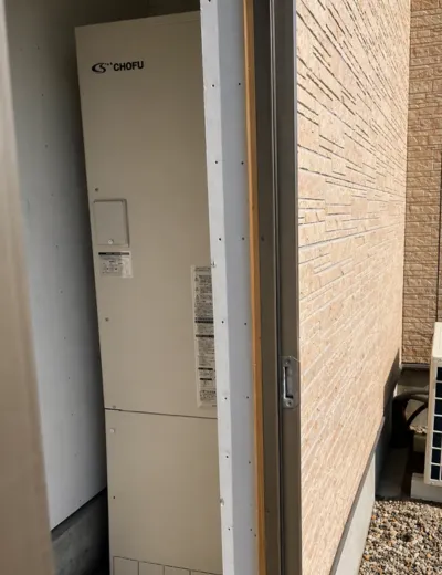 【西脇市】追いだきしてもおふろが温まりにくくなったためエコキュートを交換｜HE-K37BQからEHPE-4550への施工事例（施工後）
