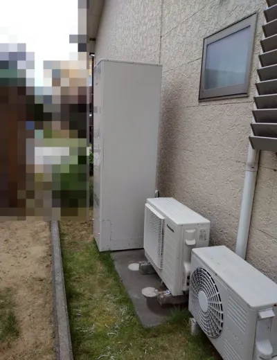 【小野市】台所リモコンの液晶表示が一部見えにくくなったためエコキュートを交換｜EC-4603KU-FAからHE-S46LQへの施工事例（施工後）