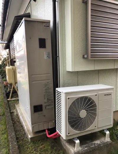 【乙訓郡大山崎町】シャワーの温度が安定しにくくなったためエコキュートを交換｜BHP-TDS463からSRT-S436UZへの施工事例（施工前）