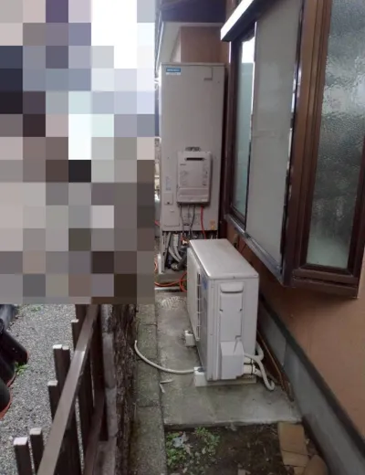【宝塚市】追いだきしても設定温度まで上がりにくくなったためエコキュートを交換｜SRT-HPT46WUX8からCTU-E46AZ1への施工事例（施工前）