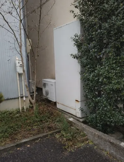 【高市郡高取町】おふろの追いだきが途中で止まることがあったためエコキュートを交換｜CTU-H46Z8AからCHP-E462AZ1への施工事例（施工前）