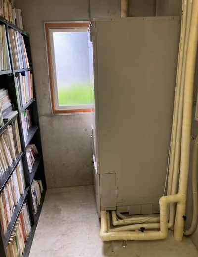 【丹波篠山市】追いだきしてもおふろが温まりにくくなったためエコキュートを交換｜HPL-2TFB465SRAUからSRT-S376への施工事例（施工後）