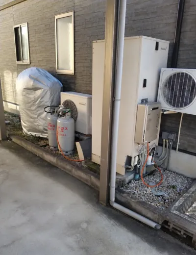 【綴喜郡井手町】お湯が出たり出なかったりして不安定になったためエコキュートを交換｜HHP-A375HATRからCHP-37AZ1への施工事例（施工前）