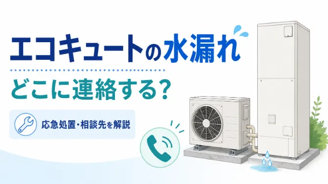 エコキュートが水漏れしたらどこに連絡？応急処置や修理費用も解説