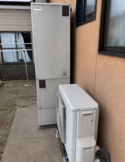 【大津市】湯はり完了後のお湯が以前よりぬるく感じることが増えてきたためエコキュートを交換｜BHP-TAD462KからEQX46XFVへの施工事例（施工前）