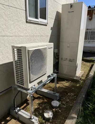 【相楽郡精華町】湯はり中にリモコンへエラーコードが表示されることがあったためエコキュートを交換｜BE-A46CWUからHE-J46LSへの施工事例（施工後）