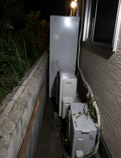 【相楽郡和束町】湯はり完了までに時間がかかるようになったためエコキュートを交換｜BHP-TA37LからCHP-37AZ1への施工事例（施工後）