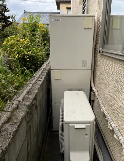 【相楽郡和束町】湯はり完了までに時間がかかるようになったためエコキュートを交換｜BHP-TA37LからCHP-37AZ1への施工事例（施工前）