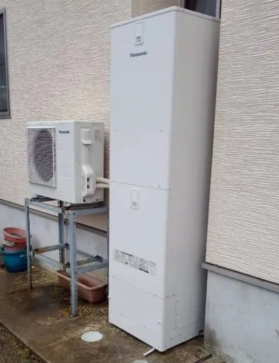 大阪市浪速区で湯はりに時間がかかるエコキュートを460Lタイプへ交換｜HE-K37AQPからHE-S46LQへ（施工後）