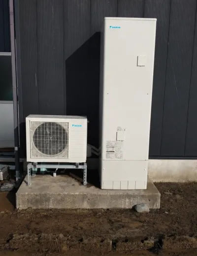 大阪市大正区でヒートポンプ配管まわりから水漏れしたエコキュートを交換｜SRT-HPT46W4からEQA46YFVへ（施工後）