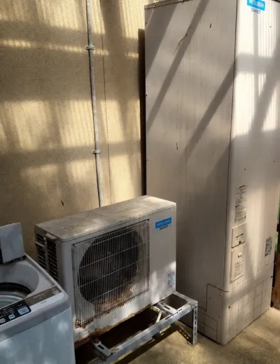 大阪市鶴見区で同時使用時にお湯の勢いが弱くなるエコキュートを交換｜SRT-HPT46W3からTUX46YFVへ（施工前）