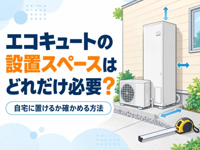 エコキュートの設置スペースはどれだけ必要？自宅に置けるか確かめる方法