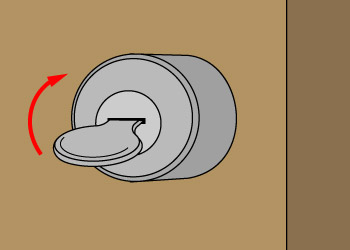 鍵をさして回るかどうか確認します。