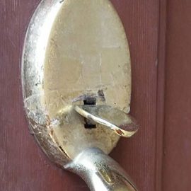 クイックセットのサムラッチ錠が動作不良のため交換｜浜松市東区上新屋町