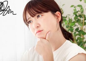 困った顔