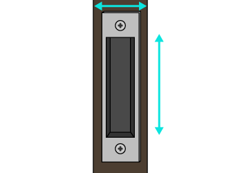 ②ストライクを上下左右に動かして位置を調節します。
