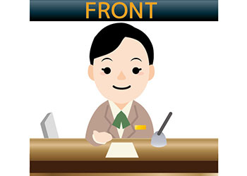 ホテルのフロント