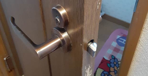 足柄上郡山北町のトイレの珍しい表示錠