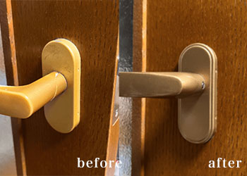 リビングのドアノブ交換｜三重県三重郡菰野町