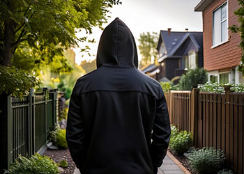 外から家を確認する泥棒