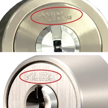 KABA製シリンダーに見られる刻印ロゴ