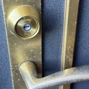 山梨県甲府市七沢町鍵交換