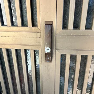 引き戸の鍵交換後