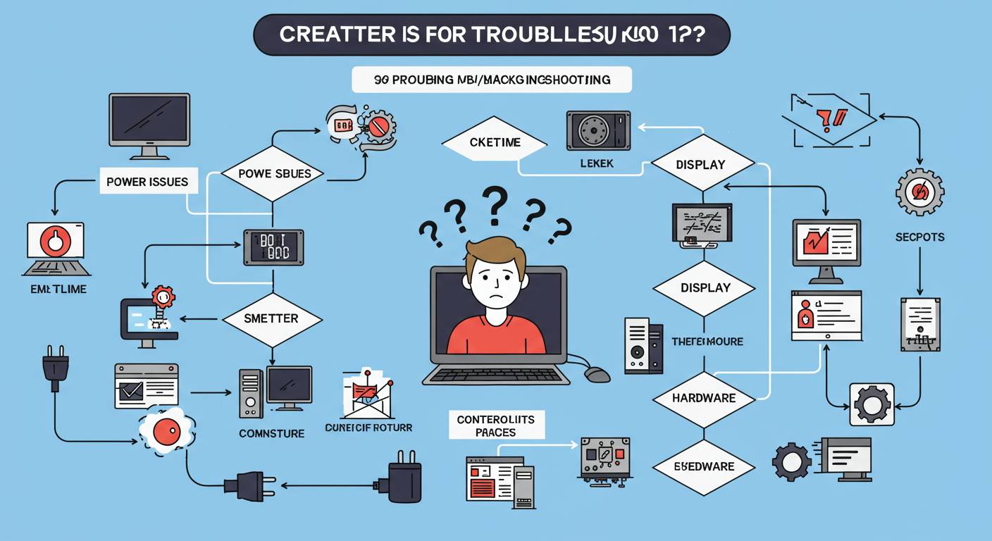 画面が映らない！電源が入らない！パソコン故障時の対処フローチャート