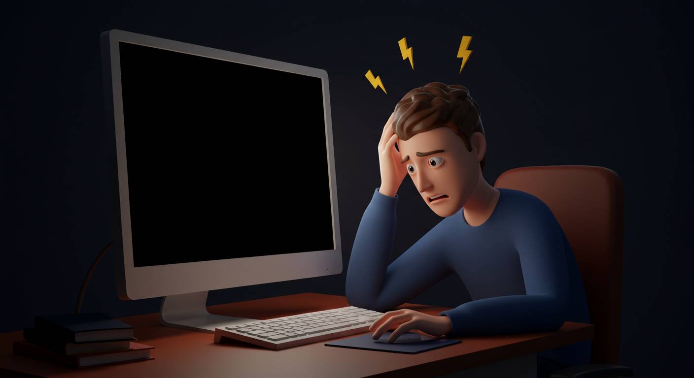 パソコン画面が突然真っ暗に…原因と対処法を徹底解説