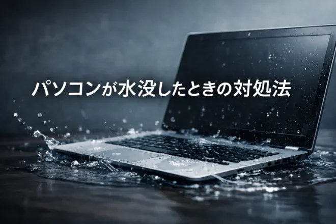 パソコンが水没したときの対処法｜やってはいけない行動と故障を防ぐ応急処置を解説