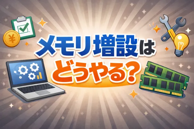 メモリ増設はどうやる？失敗しないやり方と正しいメモリの選び方をわかりやすく解説