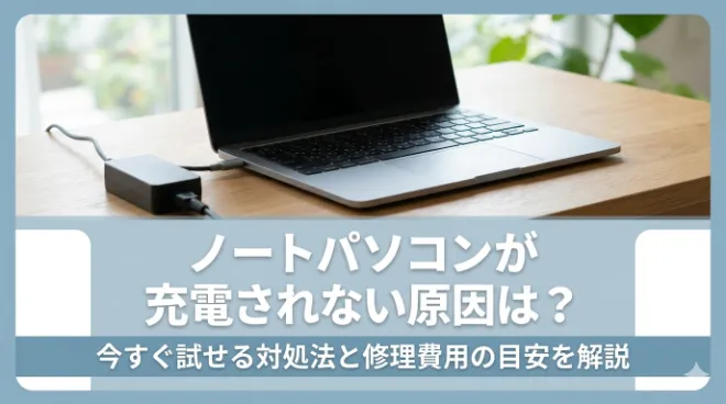 ノートパソコンが充電されない原因は？今すぐ試せる対処法と修理費用の目安を解説