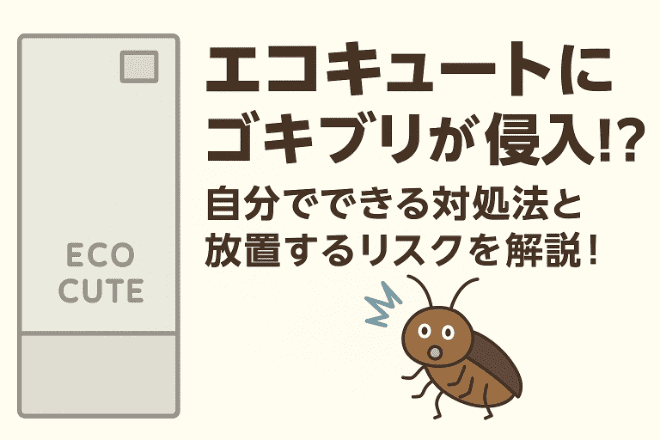 エコキュートにゴキブリが侵入した！？自分でできる対処法と放置するリスクを解説！
