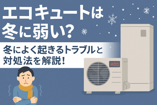 エコキュートは冬に弱い？冬によく起きるトラブルと対処法を解説！