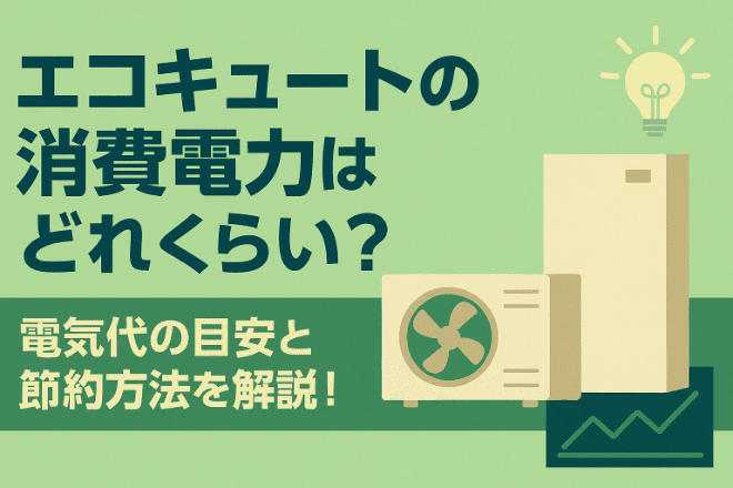 エコキュートの消費電力はどれくらい？電気代の目安と節約方法を解説！