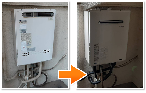 GT-1611AWXをRUF-A1615SAWに給湯器交換｜世田谷区