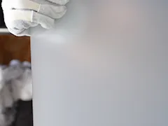 切り取ったすりガラス