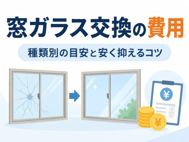 窓ガラス交換の費用はいくら？種類別の目安と安く抑える3つのこと