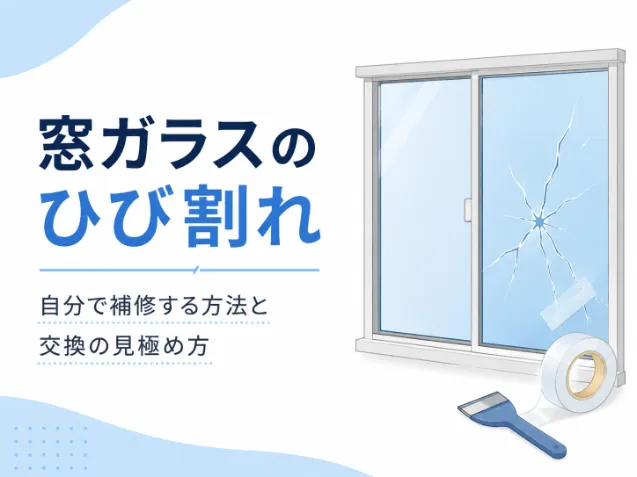 窓ガラスのひび割れを自分で補修する方法と交換の見極め方