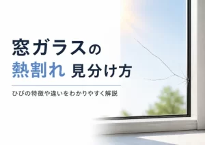 窓ガラスの熱割れはどう見分ける？ひびの特徴やほかの割れ方との違いを解説
