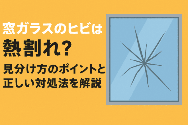 窓ガラスのヒビは熱割れ？見分け方のポイントと正しい対処法を解説！