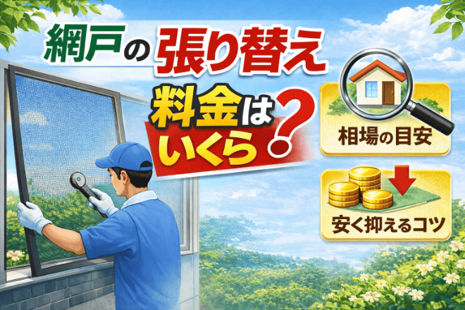 網戸の張り替え料金はいくら？相場の目安から安く抑えるコツまで解説！