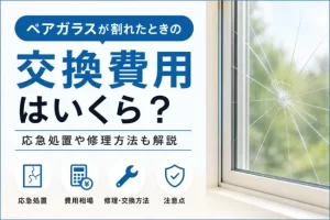 ペアガラスが割れたときの交換費用はいくら？応急処置や修理方法も解説