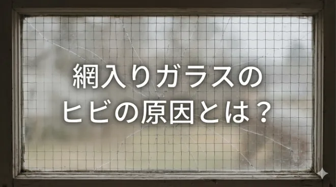 網入りガラスのヒビの原因とは？熱割れ・錆割れの見分け方と対処法を解説