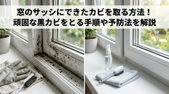 窓のサッシにできたカビを取る方法！頑固な黒カビをとる手順や予防法を解説