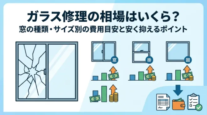 ガラス修理の相場はいくら？窓の種類・サイズ別の費用目安と安く抑えるポイント