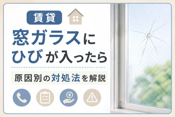 窓ガラスにひびが入ったら賃貸では誰が負担？原因別の対処法を解説